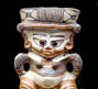 painted clay woman from Costa Rica