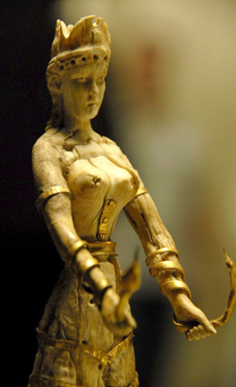 ivory and gold statuette