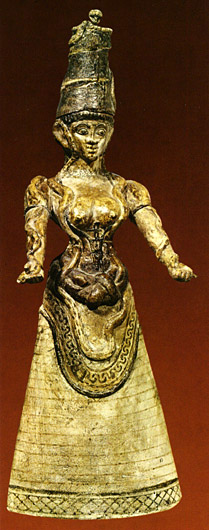 another faience snake goddess