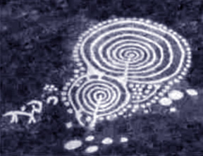 petroglyph with concentric circles