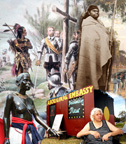 soldiers with cross, Kenyan rebellion leader, Aboriginal Australians