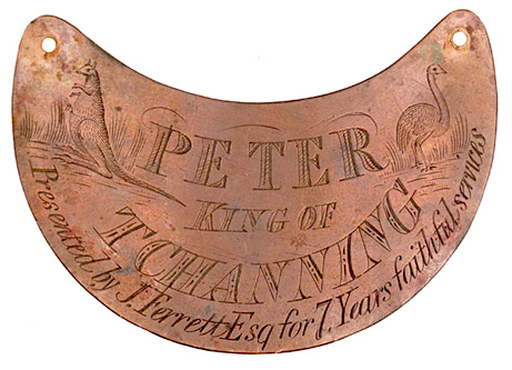 crescent-shaped pendant proclaiming wearer as a king